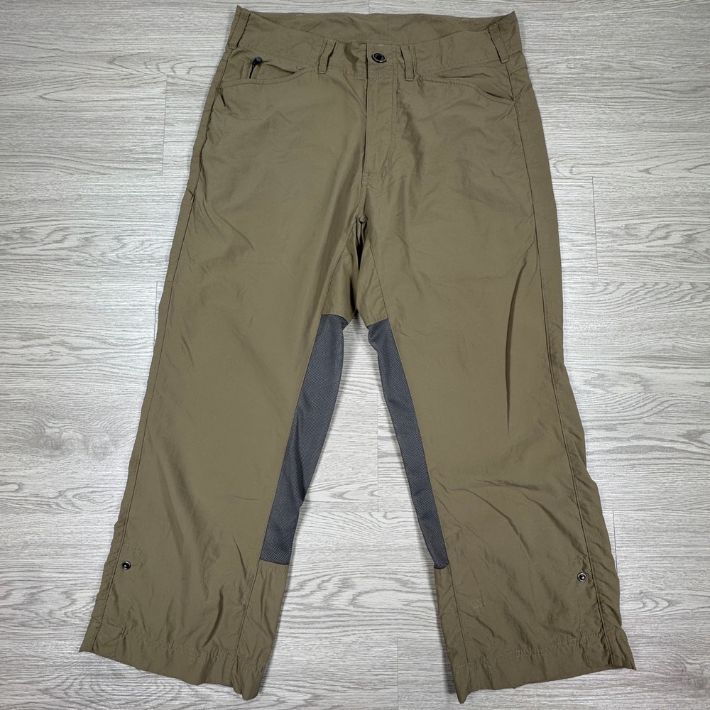 ExOfficio Mens Pants 30x32 Insect Shield Hiking Outdoor Khaki Tan Nylon Pocket